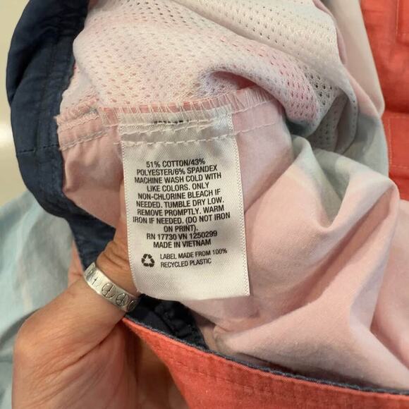 Goodfellow & Co™ Board Shorts Swim Trunks Men’s 40 Blue/Red Striped Tie Front - Picture 5 of 6